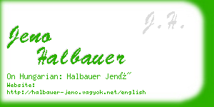 jeno halbauer business card
